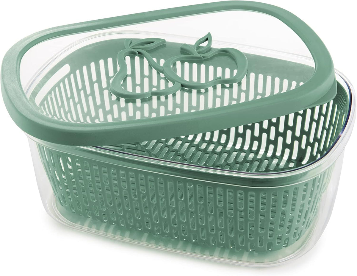 Fierăstrău pentru păstrarea aromei fructelor, plastic, verde, 4 LT - dreptunghiular Cutii depozitare alimente Naty Shop Verde 4 Lt - Rectangular