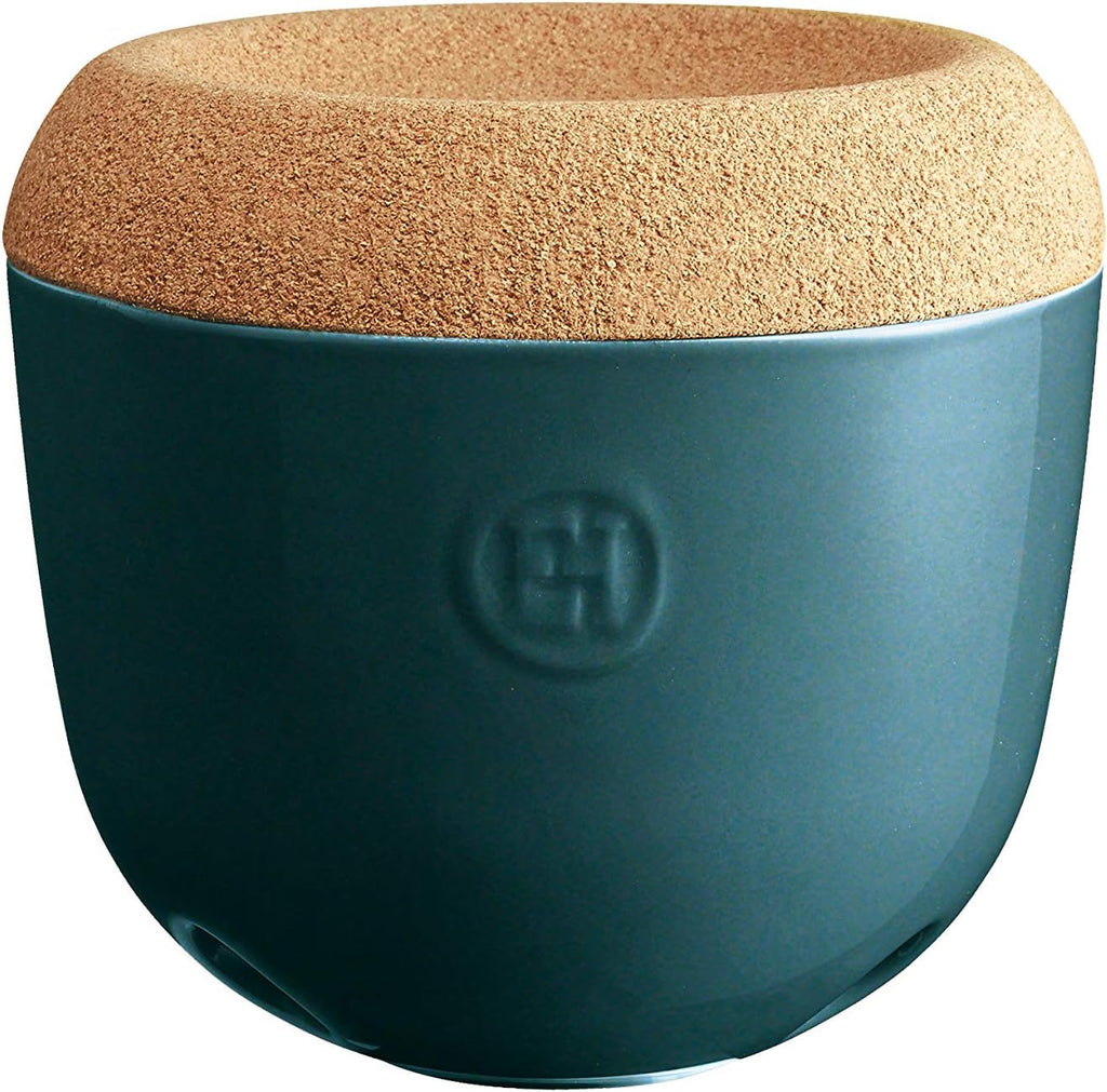 EH348763 Oală pentru usturoi, ceramică, 14.6 x 14.6 x 13.4 cm, ceramică, Grand Cru, 14.6 x 14.6 x 13.4 cm Cutii depozitare alimente Naty Shop Flacără albastră