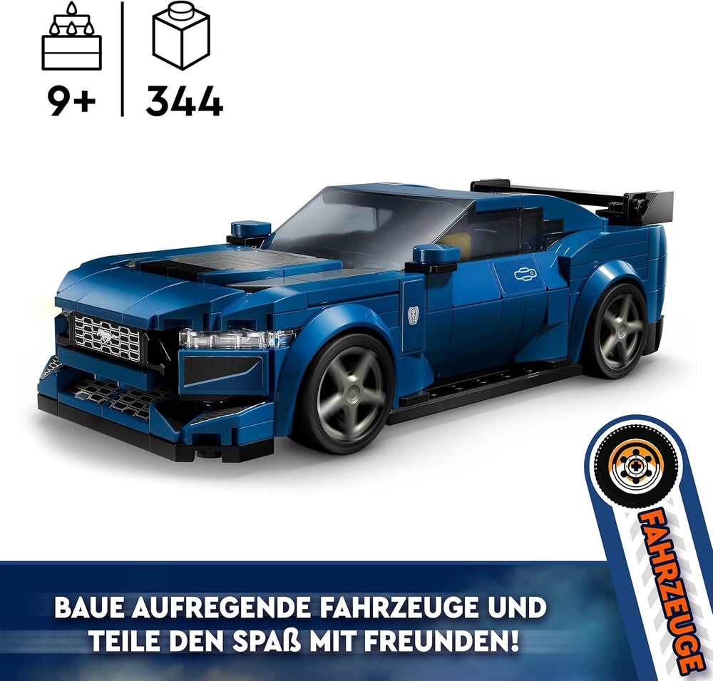 LEGO Speed Champions Ford Mustang Dark Horse Sportsvogn Minifigurer Billegetøj til børn at bygge, lege og vise, Gave til drenge, piger og bilfans 9 år gammel 76920 Byggesæt Besuche den LEGO-Store