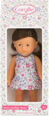 Corolle 9000240020 - Romy brunette Les Trends Mini Corolline 20 cm, fransk dukke med charme og vanilje duft, 20 cm