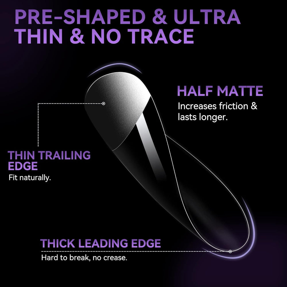 Gelike Ec Scurte Unghii Migdalate – Unghii Moi cu Acoperire Completă, Unghii Artificiale Pre-Lustruite pentru Extensii de Unghii, Studio de Unghii pentru Acasă, Salon DIY, 120 Bucăți, 12 Mărimi