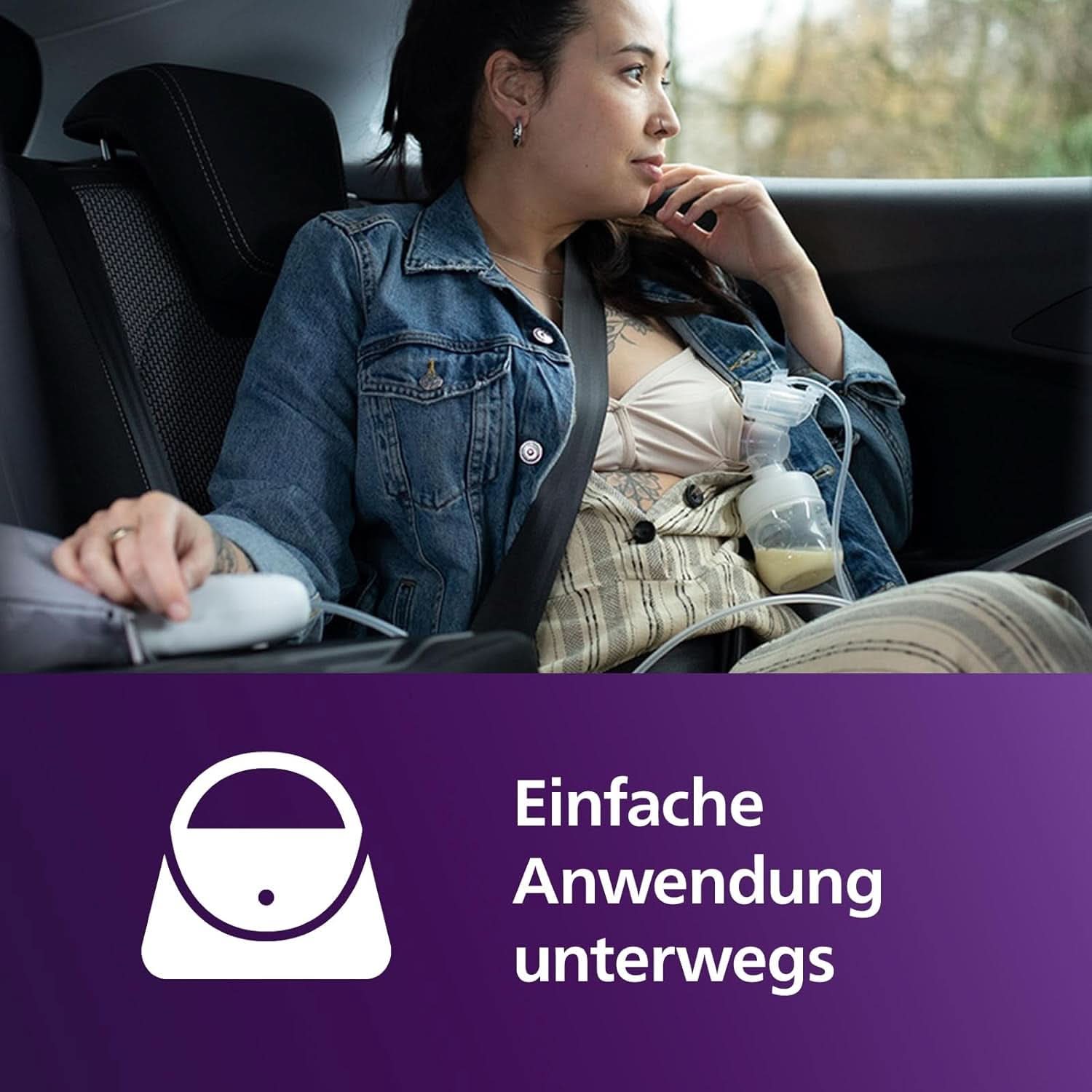 Elektroniske Philips Avent Einzelmilchpumpe Premium - Mit Natural Motion Technologie, Wiederaufladbarem Akku, Timer-Anzeige (Modell SCF396/31) Tilbehør Mad og amning Bebe Naty Shop