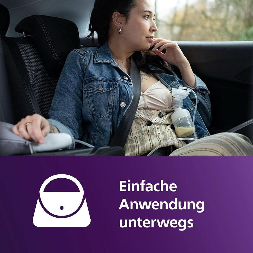 Elektroniske Philips Avent Einzelmilchpumpe Premium - Mit Natural Motion Technologie, Wiederaufladbarem Akku, Timer-Anzeige (Modell SCF396/31) Tilbehør Mad og amning Bebe Naty Shop