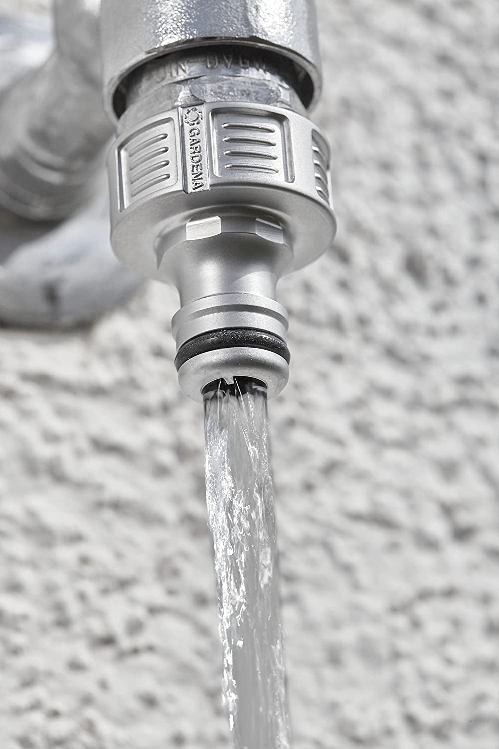 Conector robinet Gardena Premium 26,5 mm (G 3/4 inch): Adaptor pentru robinete, metal de înaltă calitate, curgere fără stropire, rezistent la îngheț, ambalat (18241-20)