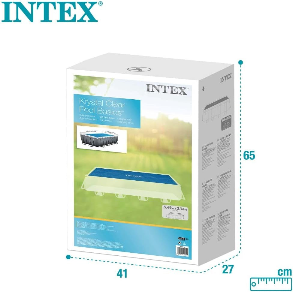 Intex Ultra Frame rektangulært madrasbetræk 549 x 274 cm, 160 mikron tykkelse, fremstillede mål: 538 x 253 cm, 28016, blå