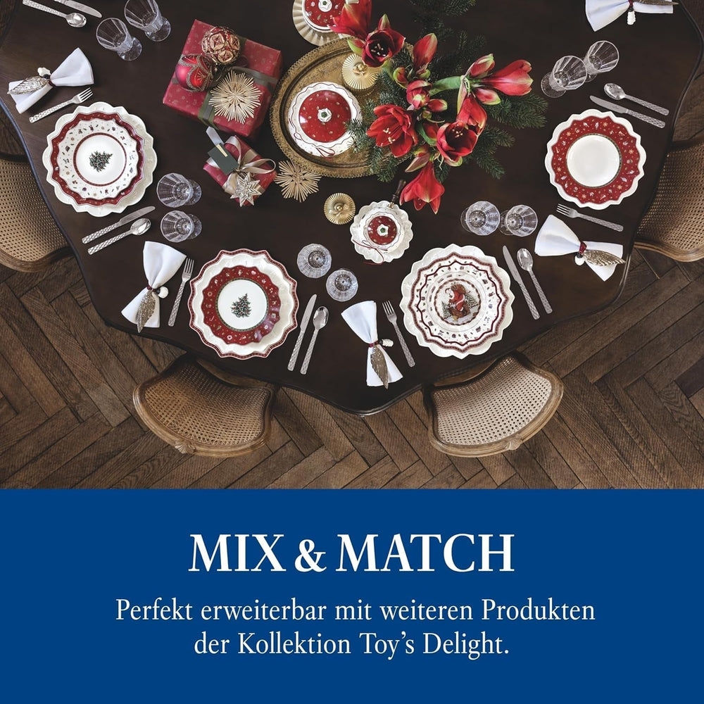 Villeroy & Boch – Toy'S Delight Dip Set 4 Teilig, Servierplatte Mit Schälchen, Dipschälchen Set, Weihnachten, Tischdekoration Toys, Serviertablett, Schalen, Weihnachtsdeko Innen, Premium Porzellan Seturi vesela masa Naty Shop