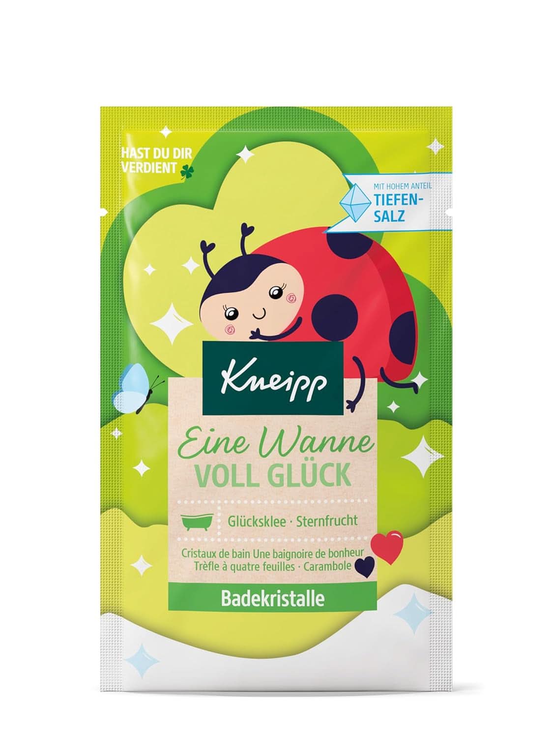 Kneipp, cristale de baie, cu extracte naturale din fructe de stea și trifoi norocos, cu o proporție mare de sare Luisenhaller, 60 grame Duș și baie Naty Shop