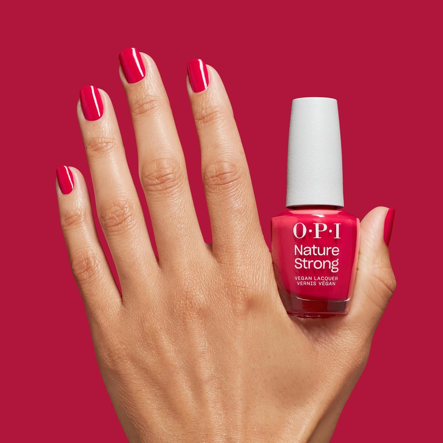 OPI Nature Strong Berry Pickin' Season - Rød neglelak - Intens glans og 7 dages hold | Langtidsholdbar farve til dine negle | 15 ml