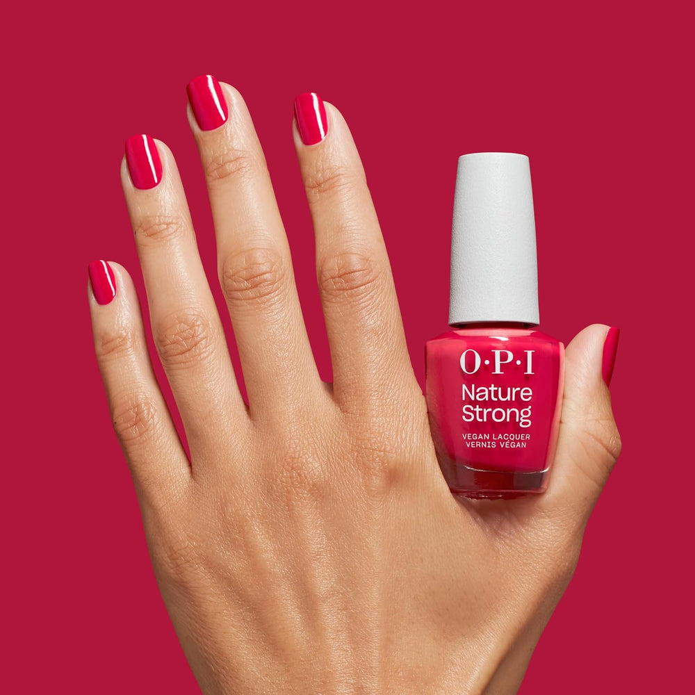 OPI Nature Strong Berry Pickin' Season - Rød neglelak - Intens glans og 7 dages hold | Langtidsholdbar farve til dine negle | 15 ml