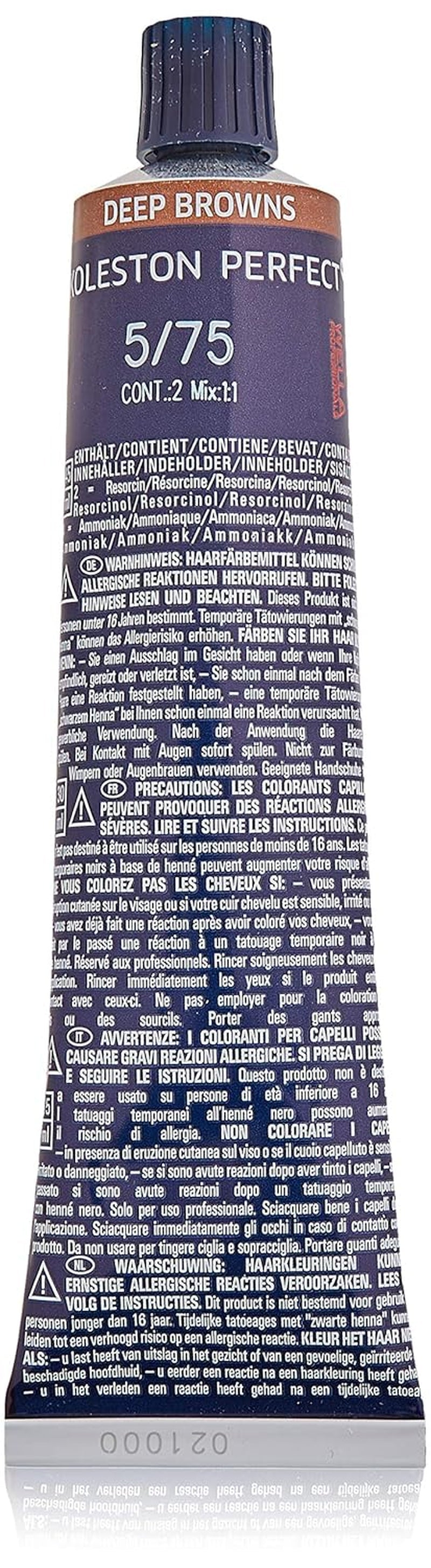 Wella Koleston Perfect Hair Colour Pure Naturals, 60 ml Vopsea pentru par Naty Shop 1 bucată (pachet de 1) Maro închis 5/75