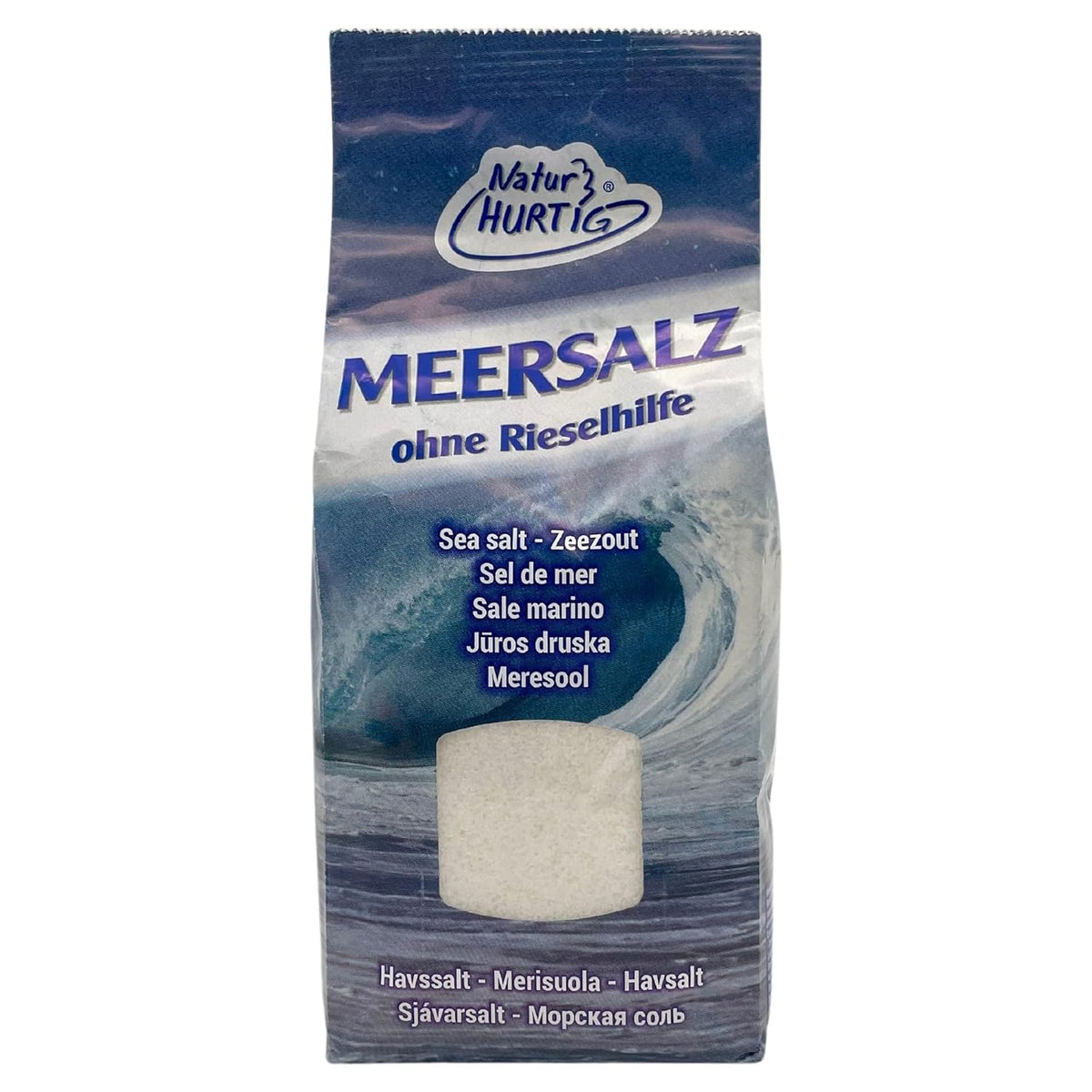 Meersalz Fein 1 kg | Naturbelassen, unraffiniert og ohne Zusätze | Unbehandeltes feines Meersalz