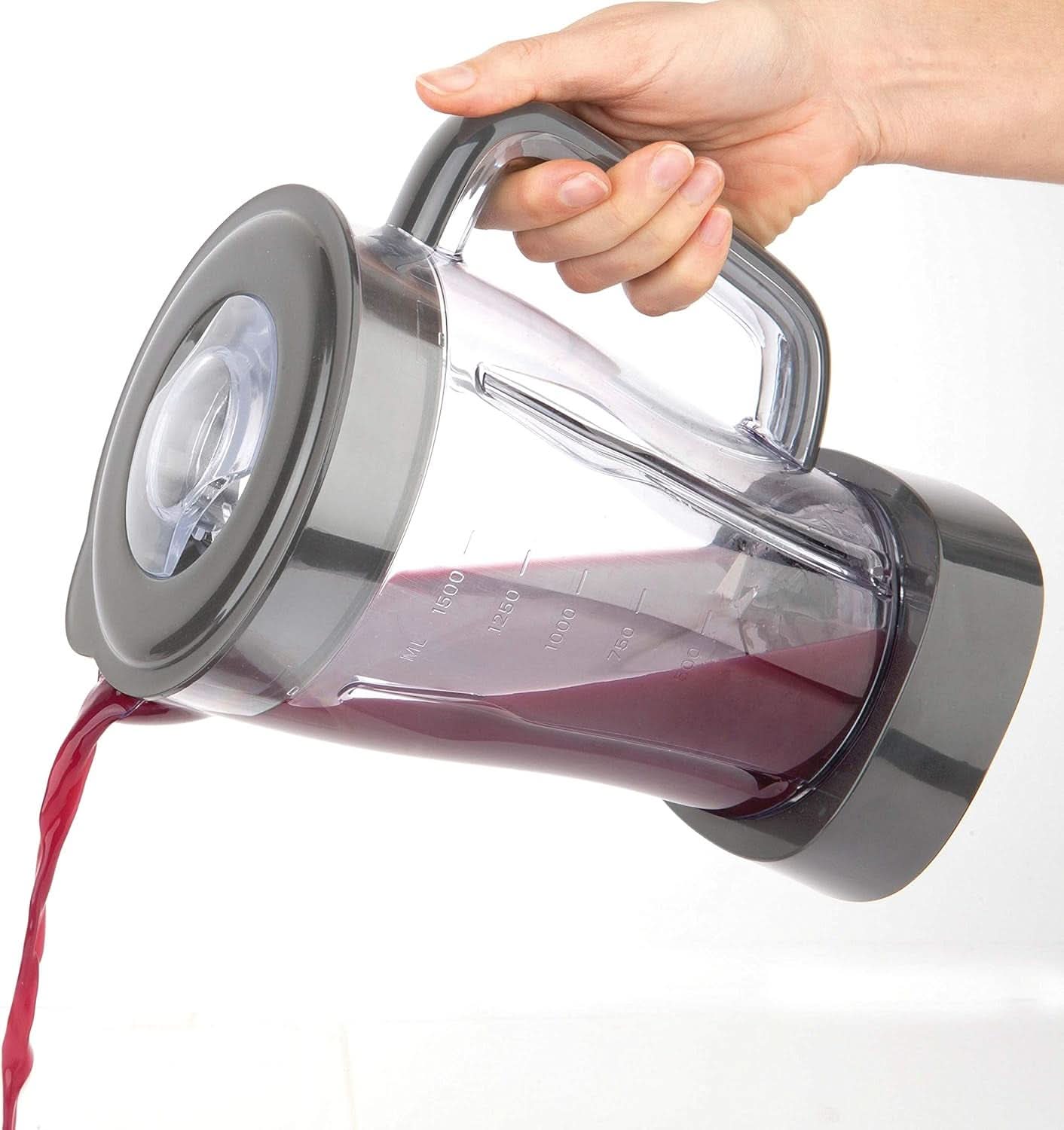 BLACK+DECKER Stand mixer | 500W | 2 hastigheder | Pulsfunktion | Glaskrug | 1,5L | Edelstahlmesser Mit 4 Klingen | Herausnehmbar Und Leicht Zu Reinigen | Weiß Und Grau Kitchen Naty Shop