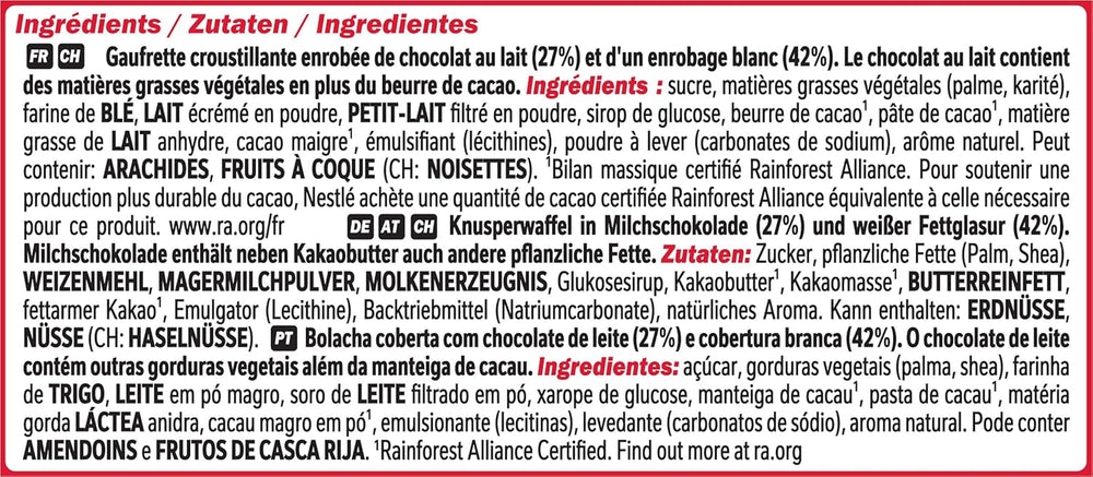 Nestlé Chunky Funky Crispy Wafer i mælkechokolade multipakke 2-pak (4 x 40 g hver)