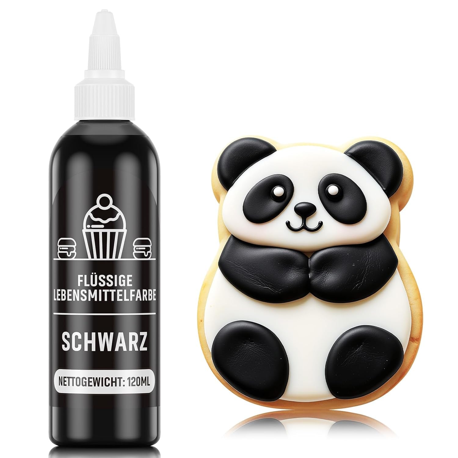Colorant alimentar roșu 120 ml, colorant alimentar lichid foarte concentrat și fără zahăr pentru copt, prăjituri, macaroane, glazură, fondant, fursecuri, gogoși