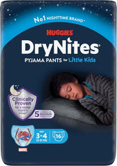 DryNites Pyjamasbukser til drenge 3-5 år 1 pakke (1 x 16 stk.)