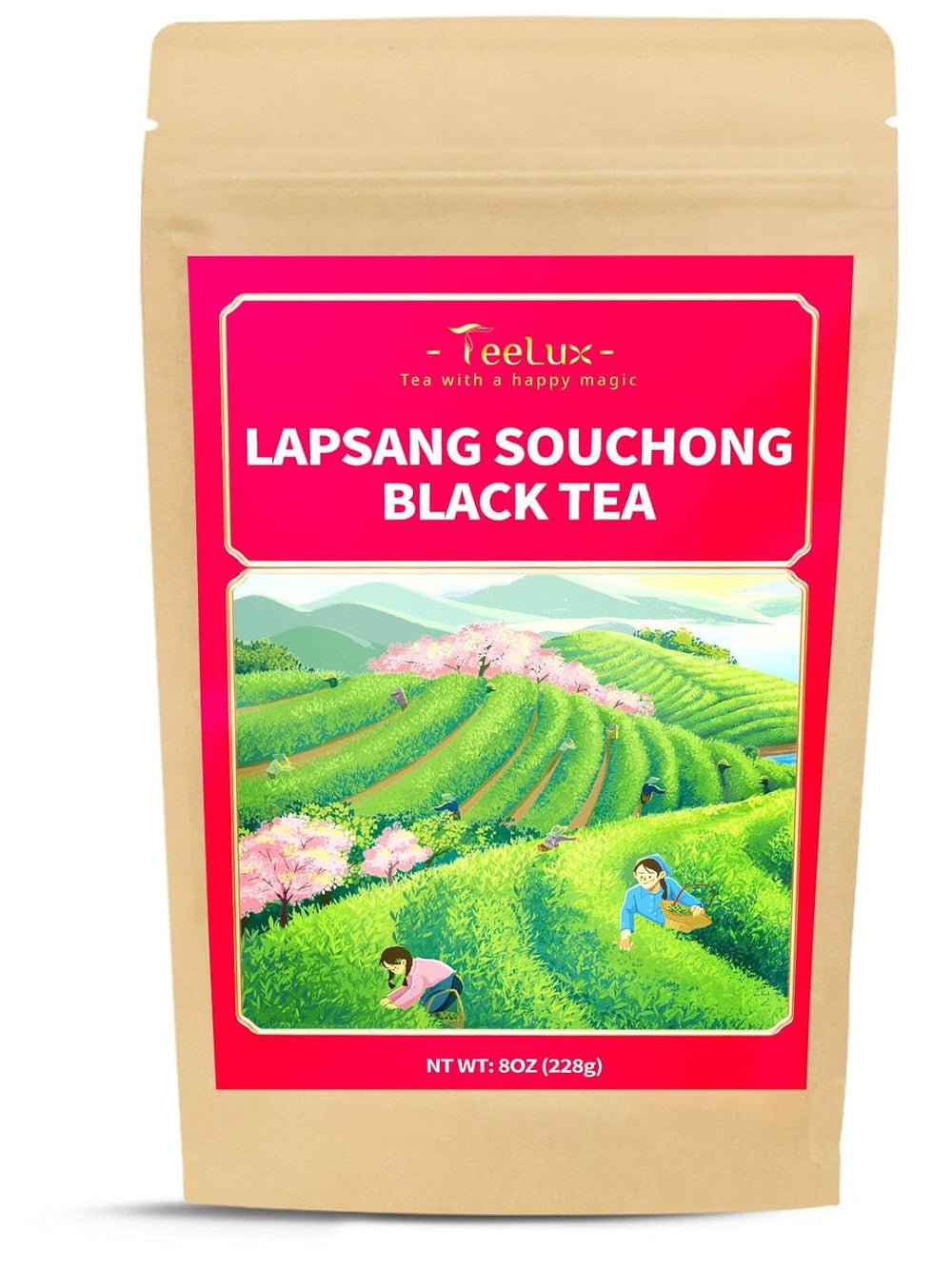 Ceai verde premium Teelux vrac 200 g din China, vegan, răcoritor, bogat în antioxidanți, ceai verde natural pur, frunze de ceai vrac