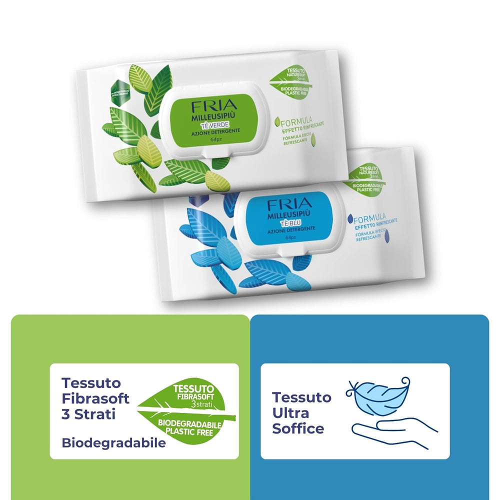 MilleusiPiu Maxi med låg, 64 vådservietter, 64 enheder