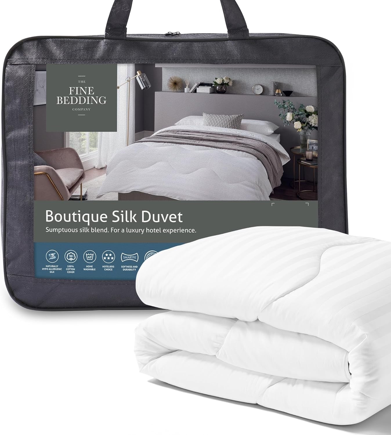 Boutique Silke Dyne Luksus Sengetøj Maskinvaskbar (13,5 Tog dobbeltseng) Naty Shop Dyner og dyner 13,5 Tog Dobbeltseng