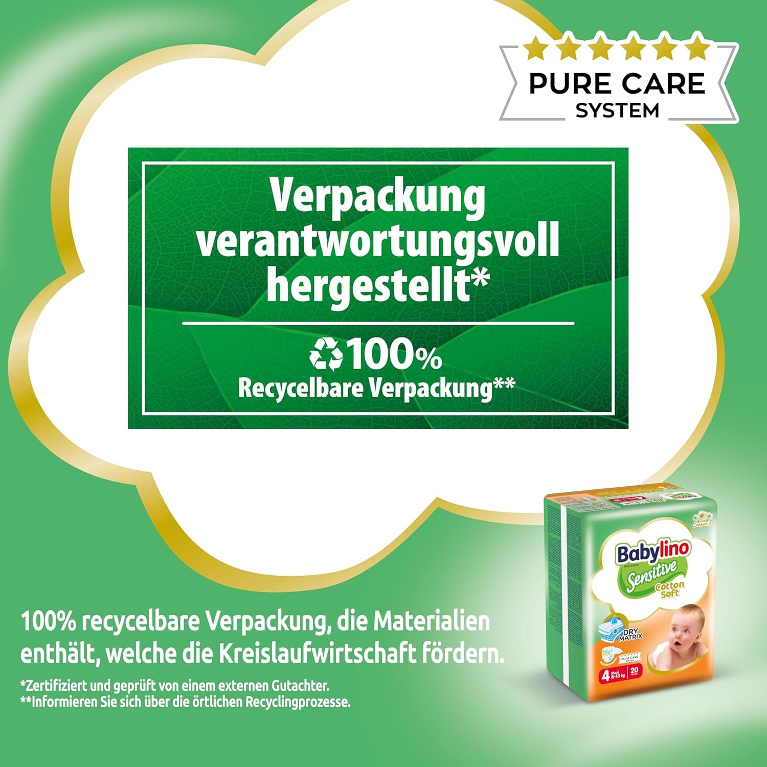 Babybleer Sensitive str. 4, Maxi (8-13 kg), 20 stk