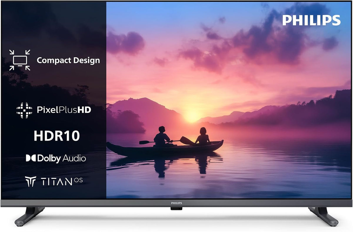 Televizor inteligent LED Philips 32PFS6000 2K HD - ecran de 32 de inci cu Pixel Plus, platformă Titan OS și sunet Dolby Digital - Funcționează cu Alexa și Google Assistant