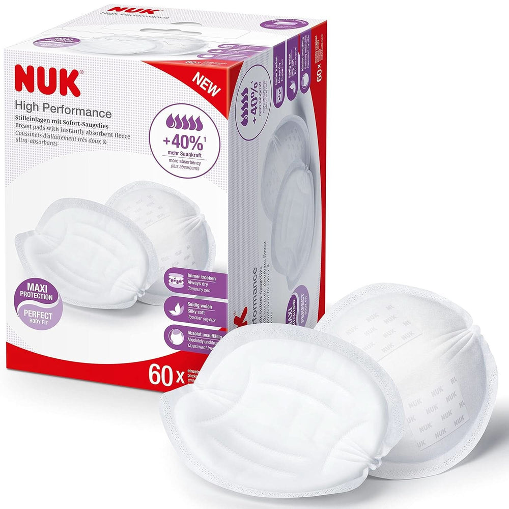 NUK High-Performance Einweg-Stilleinlagen Mit Sofort-Saugvlies | Einlagen Zum Stillen | Einzelverpackung | +40 % mere sugekraft | 60 Stück Babymad og ammetilbehør Naty Shop 60 Stück High Performance