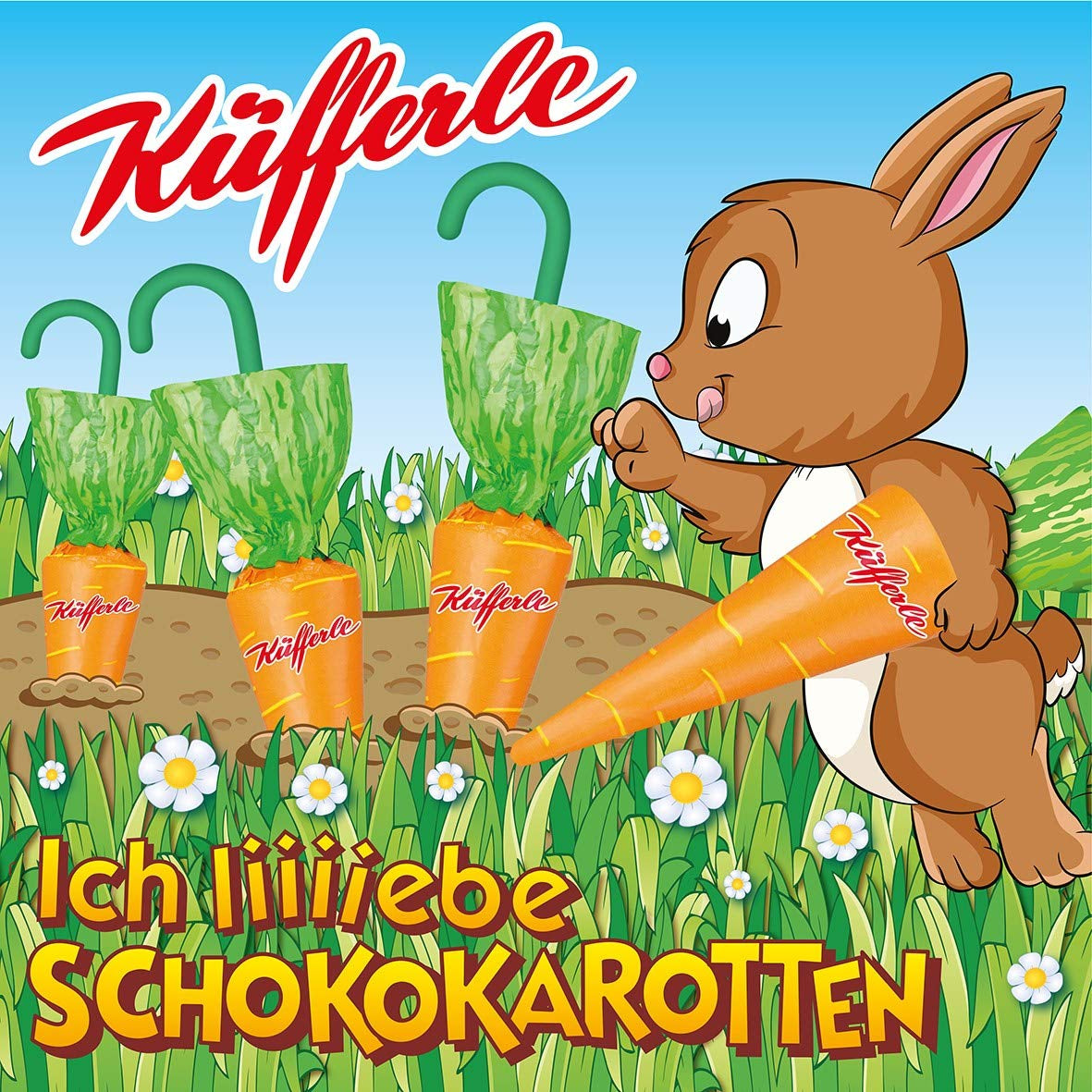 Küfferle, Gulerødder med original chokolade 810 g 60 stk., Mælkechokolade, 1 stk.