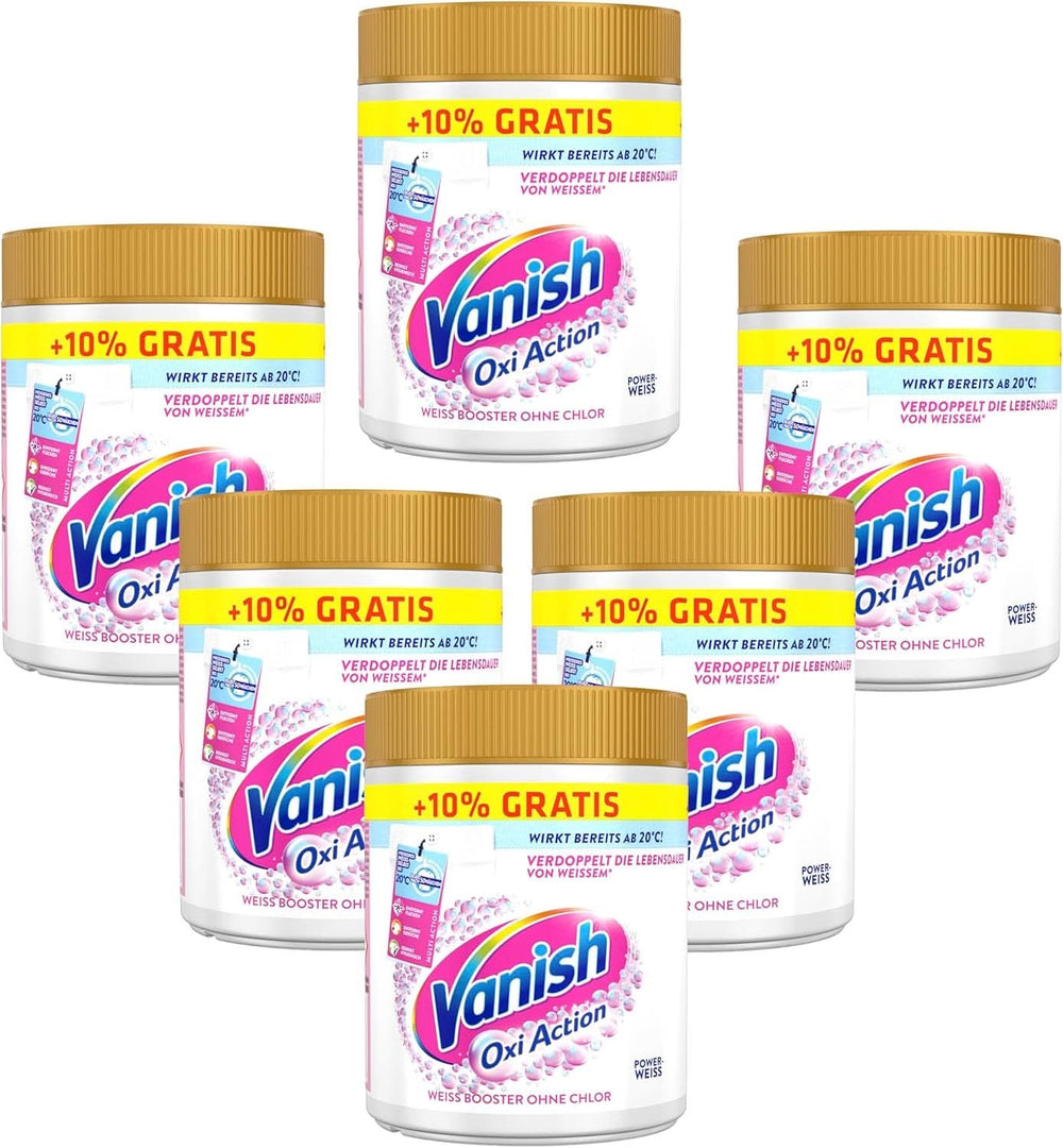 Vanish Oxi Action Powerwhite Powder - 1 X 1.125 Kg - klorfri pletfjerner og vaskepulver - til hvidt vasketøj