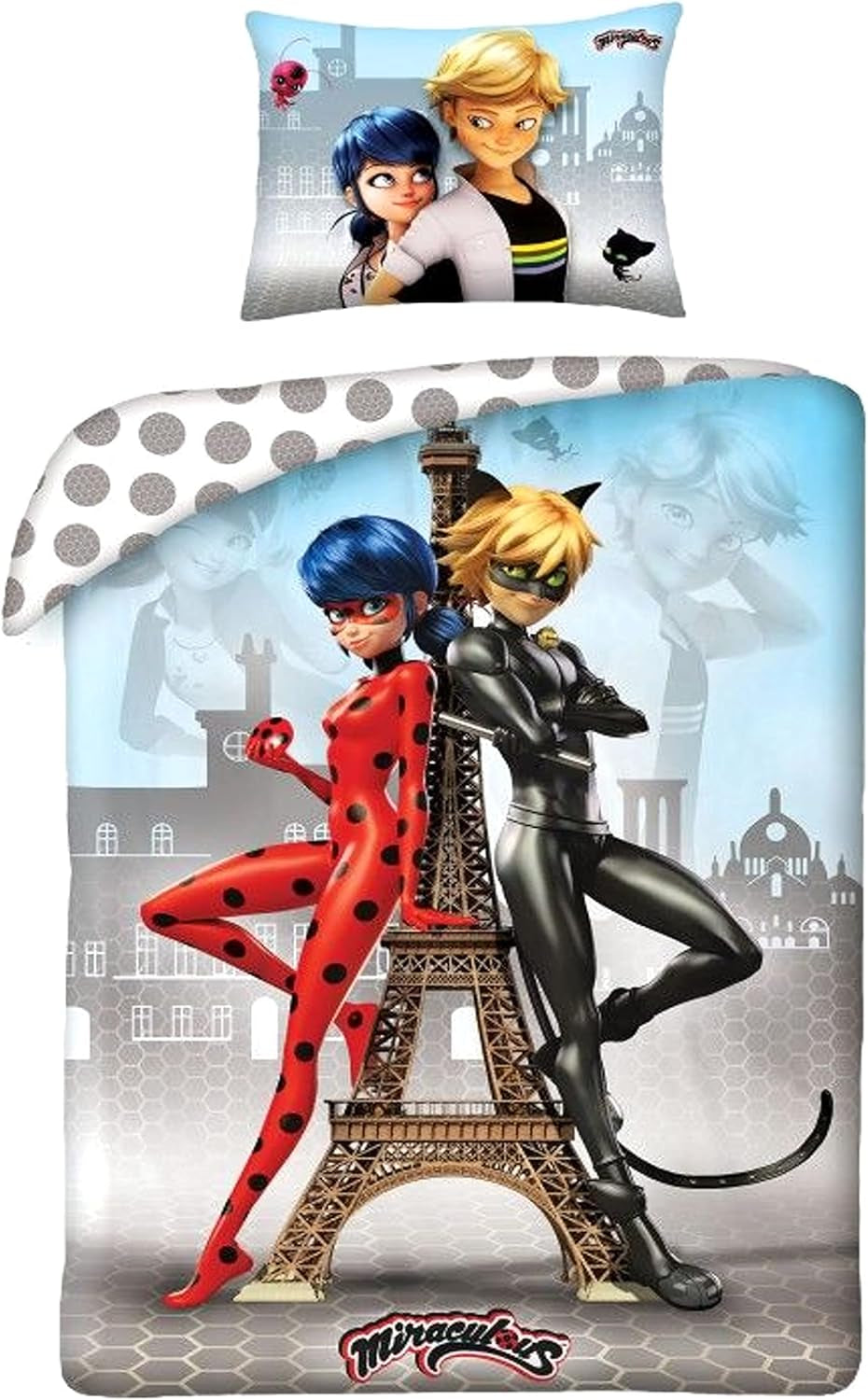 Børnesengetøj, film og tegnefilm, vendbart, bomuld Sengetøj - børn Naty Shop Miraculous