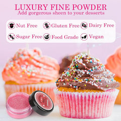 Spiselig glitter, Sæt med 4 eller 6 farvenuancer, 4 gram pr. produkt Glitter Naty Shop