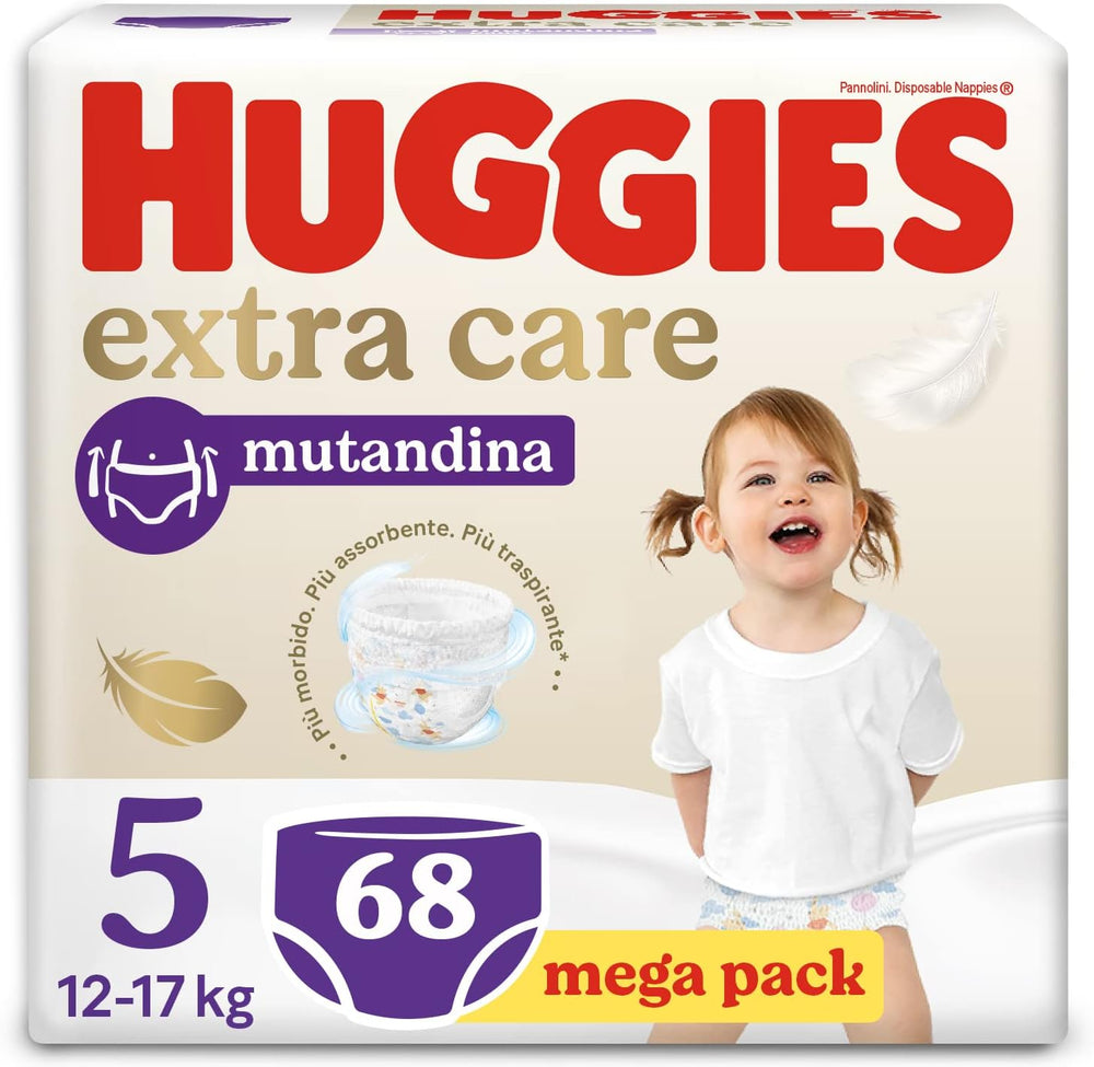 Huggies Extra Care bleer, ultraabsorberende, str. 5 (12-17 kg), 68 stk.