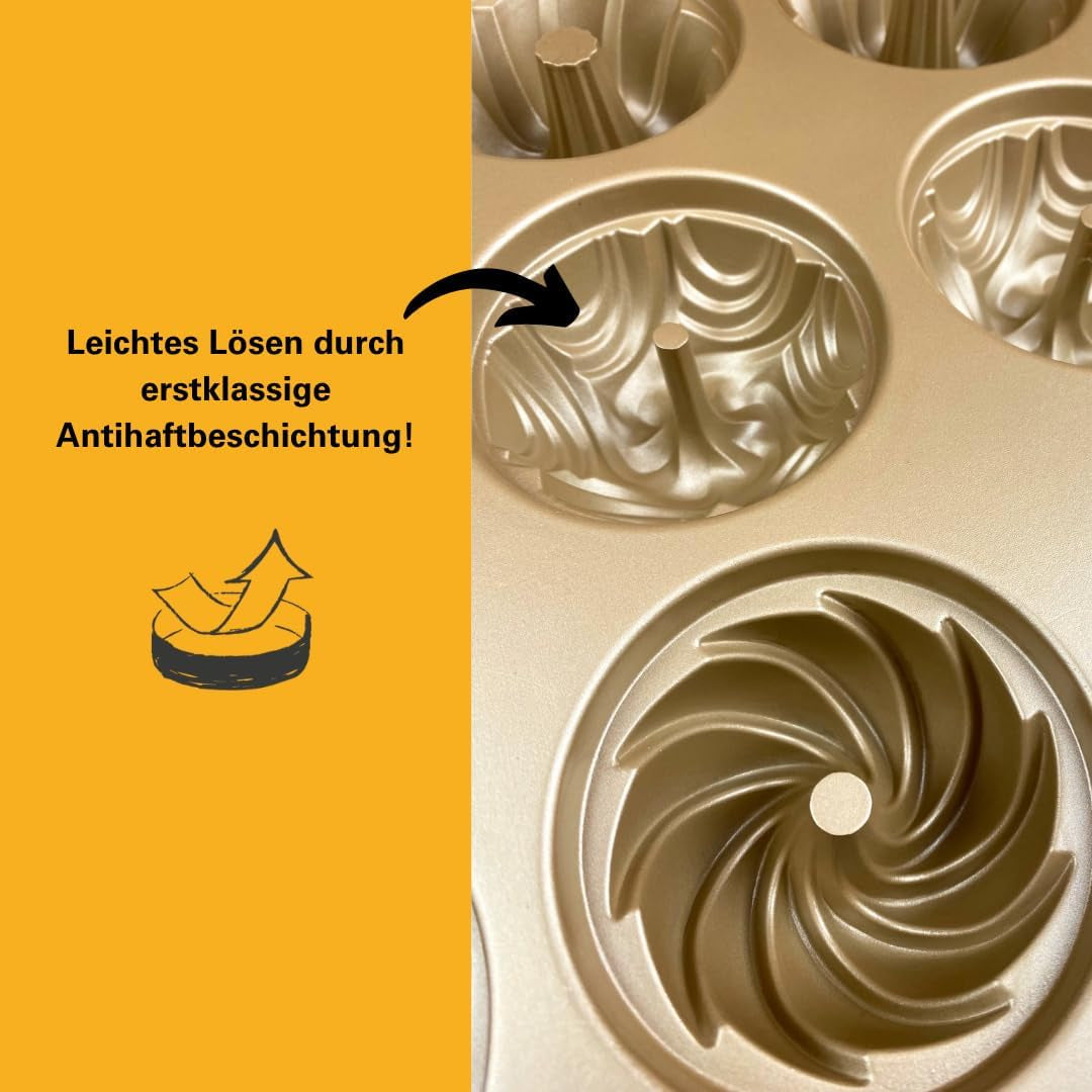 Birkmann, Contoura, Gugelhupfblech Violet, Backform Aus Aluguss, Mit Antihaftbeschichtung Und Rezept, 887077 Forme og bakker til bagning Naty Shop