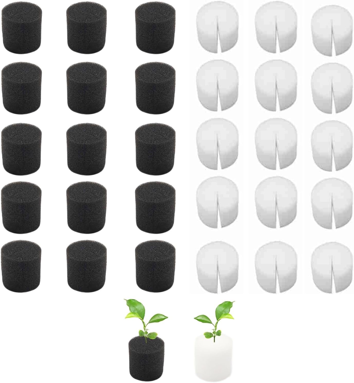 50 stk. 32*30mm hydroponiske svampe Rockwool formering hydroponisk system formering Svampe blok frøplante svampe Drivhus hydroponic system til dyrkning af grøntsager og blomster frøplanter