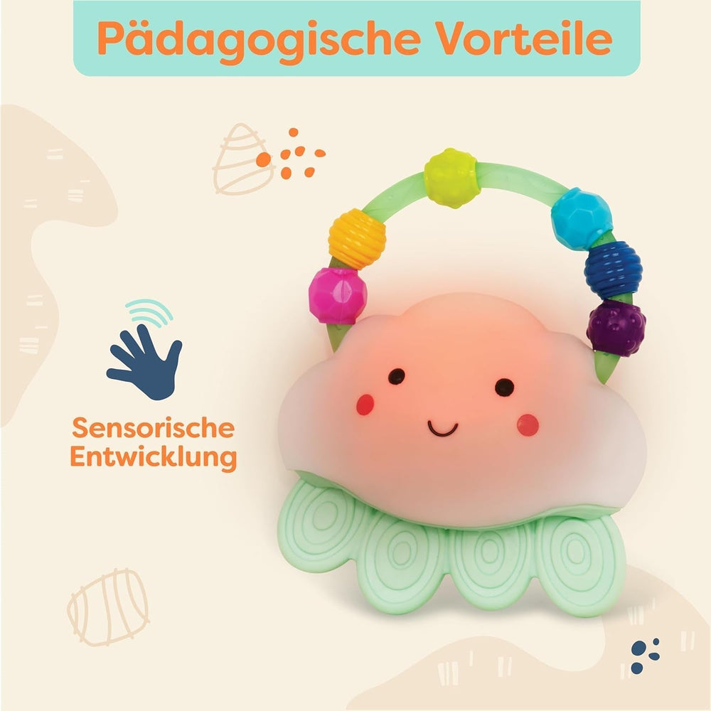 B. toys Jucărie pentru copii cu lumină colorată schimbătoare și mărgele curcubeu - Jucărie pentru copii Cloud de la 3 luni Jucarii Bebe Naty Shop
