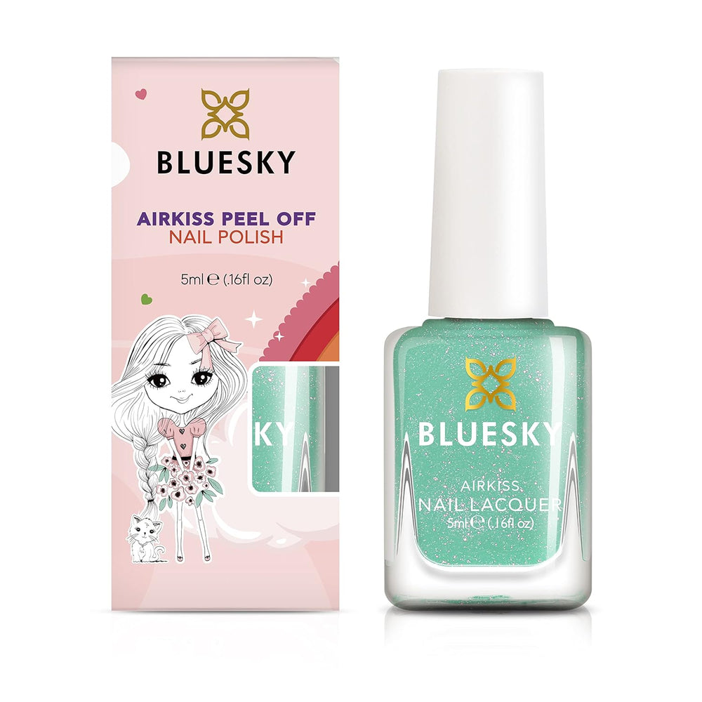 Bluesky Kids neglelak - Turkis Splash, Turkis grøn. Easy Peel Off, ikke-giftig, vandbaseret, glidende neglelak til børn 5 ml
