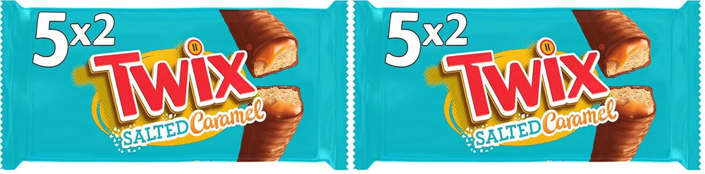 Twix Salted Caramel Chokoladebarer | Bulk pakke chokolade | 30 dobbeltstænger (30 x 46 g)