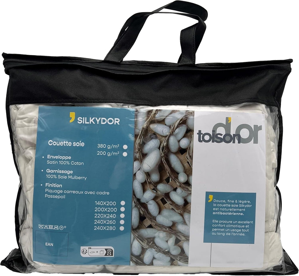 Toison D'Or Plapumă naturală Silkydor, 380 bumbac satinat, 240 X 280 cm, alb Plapumi si pilote Naty Shop