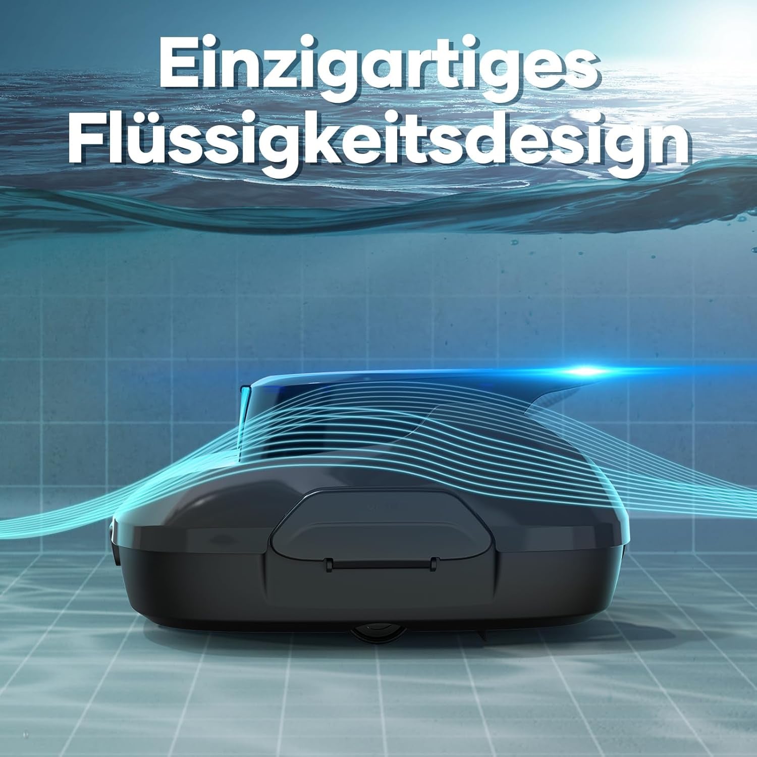 AIPER Scuba SE poolrobot, ledningsfri poolrens med batteri, 90 minutters rengøringstid, automatisk rengøring med selvparkeringsfunktion, letvægtspoolrens, ideel til pools med flad bund