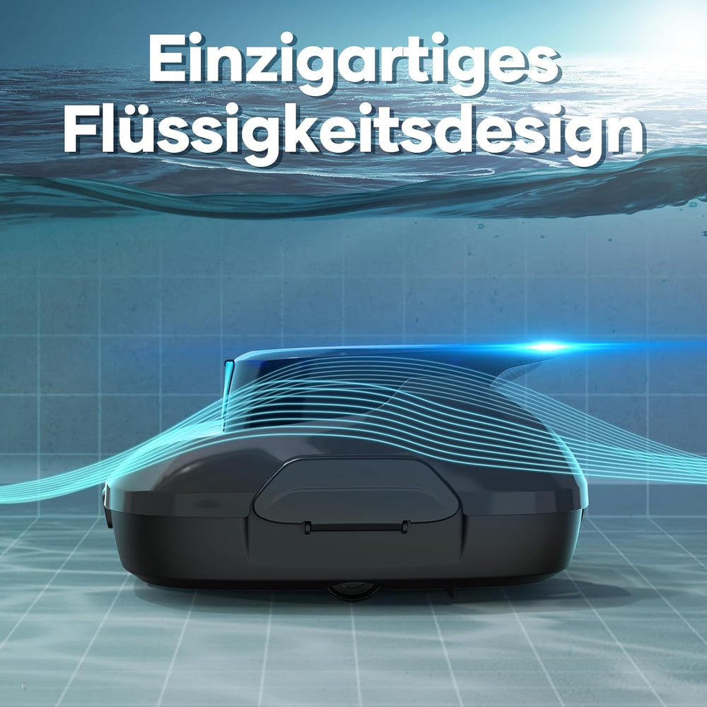 AIPER Scuba SE poolrobot, ledningsfri poolrens med batteri, 90 minutters rengøringstid, automatisk rengøring med selvparkeringsfunktion, letvægtspoolrens, ideel til pools med flad bund