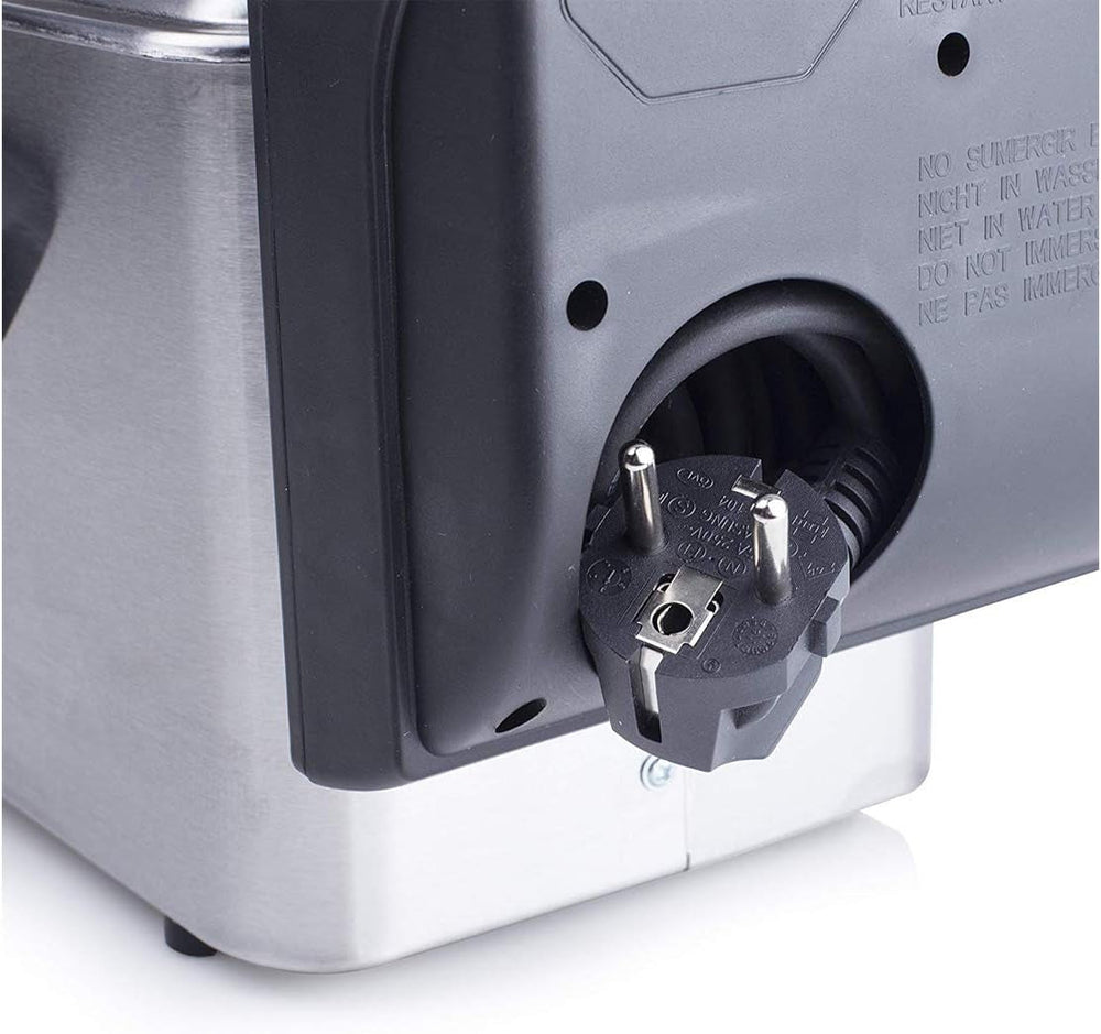 Tristar frituregryde i rustfrit stål - Med 2 liters kapacitet, koldzonefunktion og justerbar termostat op til 190°C, FR-6919, sølv Hvidevarer Naty Shop