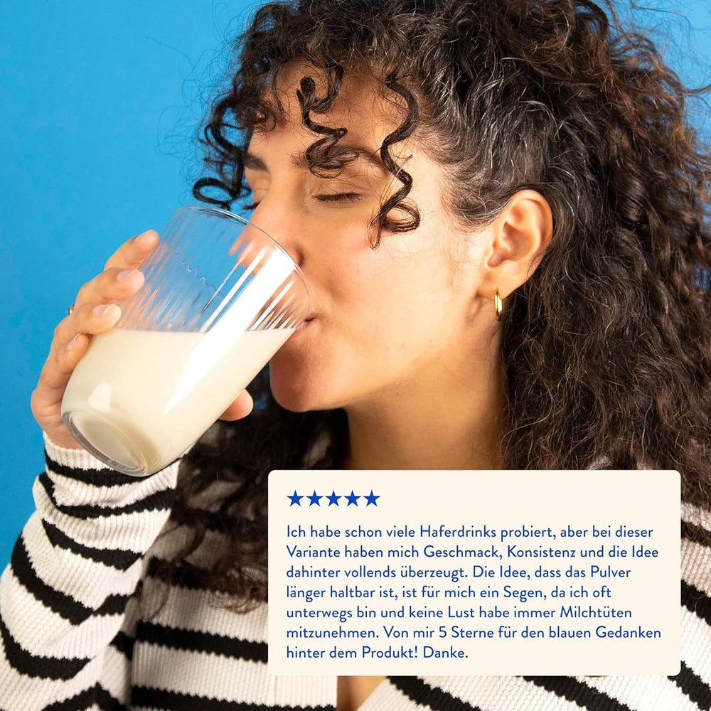 Blue Farm Pure Oat Base für bis zu 8 Liter Haferdrink zum Selbermischen – 100 % bedste Bio-Qualität – 100 % vegansk, laktosefri og glutenfri – 90 % weniger Verpackungmüll