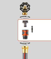 GARDENA Racorduri furtun cu conectare rapidă, format din 5 piese, 18270-81: Set de conectare rapidă pentru furtunuri de grădină cu racorduri de 5/8 inch sau 1/2 inch: Pentru conectarea rapidă a furtunurilor de grădină și a aspersoarelor