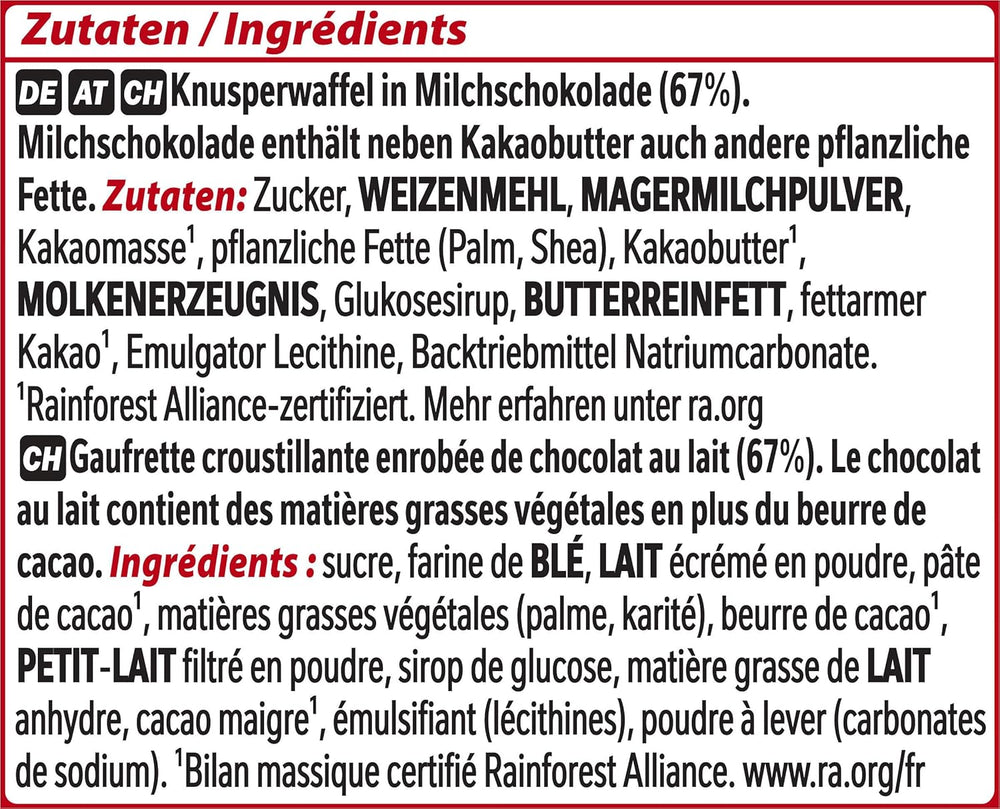 Nestlé KitKat Classic Chokoladestænger Mælkechokolade Crunchy Wafer Bars 24 pakke (24 x 41,5 g)