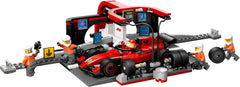 LEGO City F1 Pit Stop med Team og Ferrari Speedster - Formel 1 Pit Stop Sæt med 1 racerkører og 4 mekaniske minifigurer - Racerbillegetøj til drenge og piger 6+ - 60443 Byggesæt Beuche den LEGO-Store