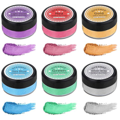 Spiselig glitter, Sæt med 4 eller 6 farvenuancer, 4 gram pr. produkt Glitter Naty Shop 6 farver