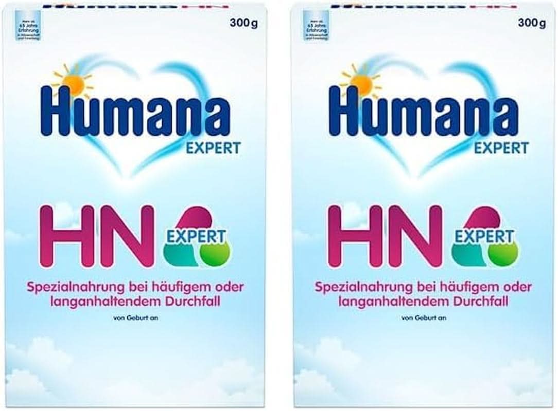 Humana HN Expert, fra fødslen, speciel mad til hyppig eller langvarig diarré, understøtter normaliseringen af afføringsmønsteret, med banan, 300 g Naty Shop