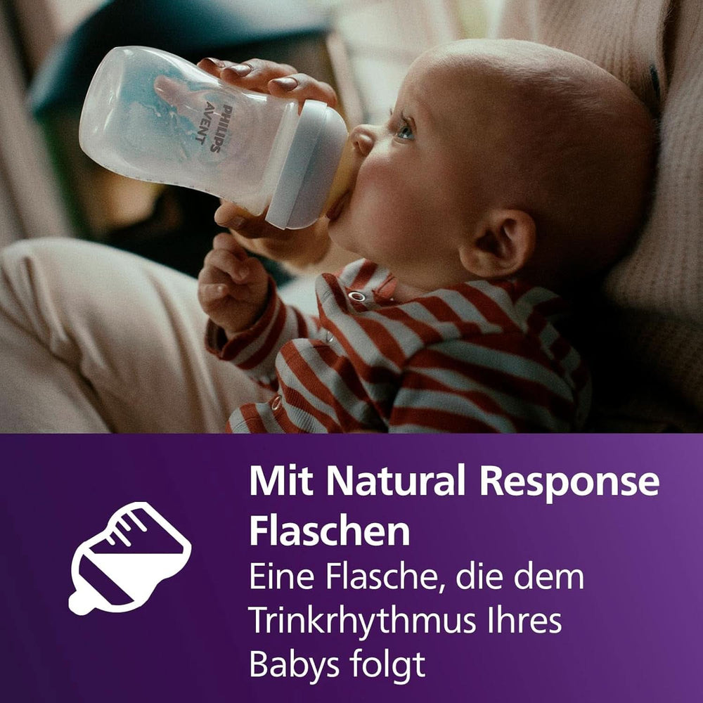 Philips Avent Elektrische Natural Motion Milchpumpe - Set Zum Abpumpen, Aufbewahren Und Füttern Inkl. Flaschen, Schnuller Und Becher (Modell SCD340/31) Mad og ammetilbehør Bebe Naty Shop