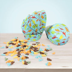 Günthart Dino sæt, 55 gram + 50 papir cupcake etuier Sprinkles Naty Shop