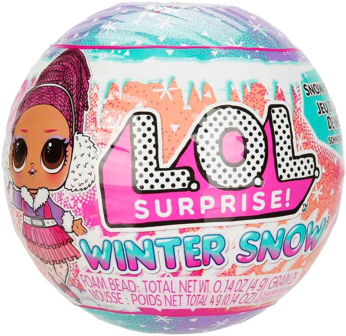 L.O.L. Overraskelse! Winter Snow Tot - 1 Magical Snow Surprise samlerdukke, blindindpakket, 8 samlerdukker, frostig cool mode og tilbehør, børnegave 4+ Naty Shop-dukker