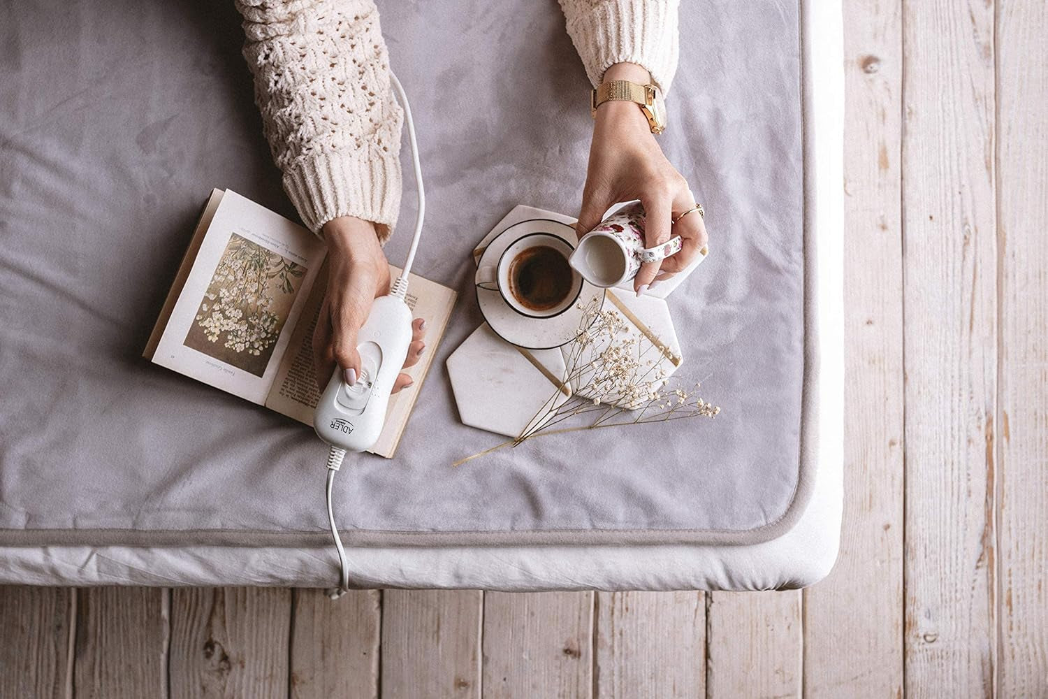 ADLER AD-7425 Enkelt, polyester, perlefarvet, 150 X 80 Cm Dyner og dyner Naty Shop