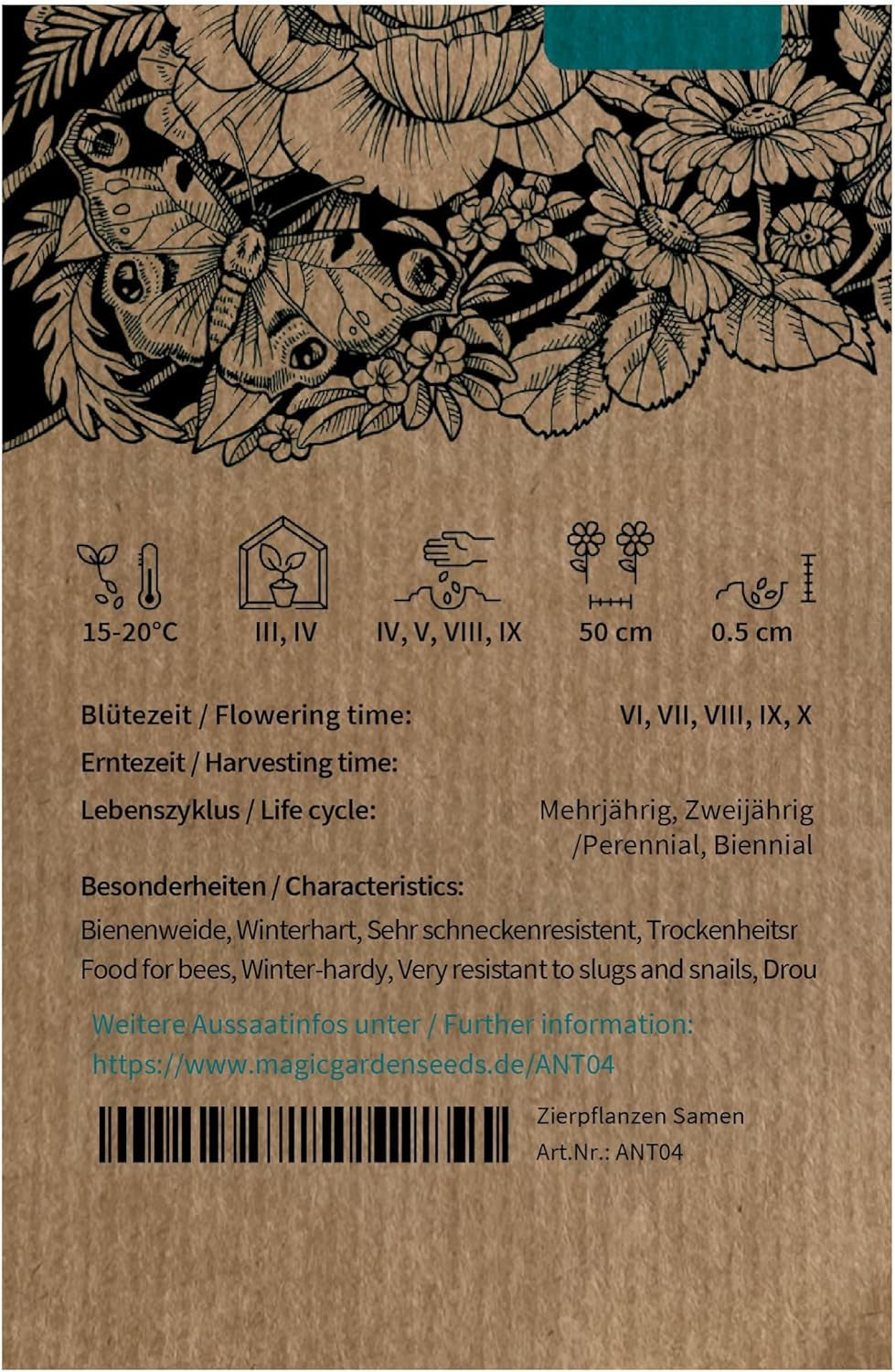 Farvestofs kamille (Anthemis tinctoria) - omkring 800 frø af den traditionelle farveplante og flerårig vildblomst